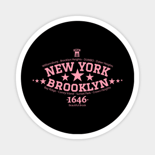 New York Brooklyn, Brooklyn Schriftzug, Brooklyn college style Logo Magnet